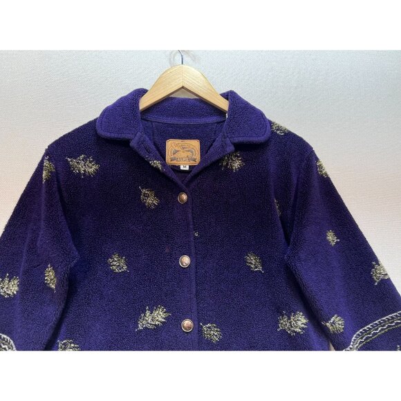 ALPS Finest Quality Apparel Womens Sherpa Fleece Jacket Size M Blue Purple - Picture 5 of 13